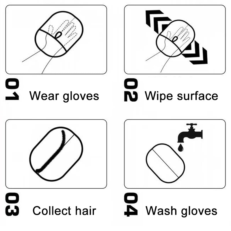 Pet Hair Cleaning and Collection Gloves Pet Double-Sided Multi-Functional Grooming Glove Tool Reduce the Pressure of Pet Ownership