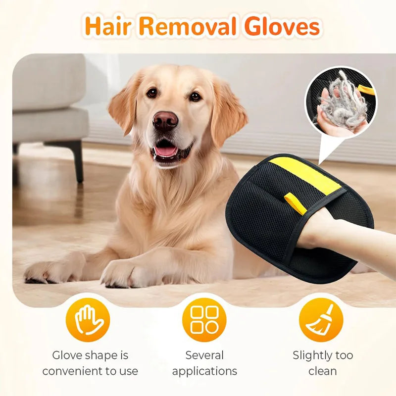 Pet Hair Cleaning and Collection Gloves Pet Double-Sided Multi-Functional Grooming Glove Tool Reduce the Pressure of Pet Ownership