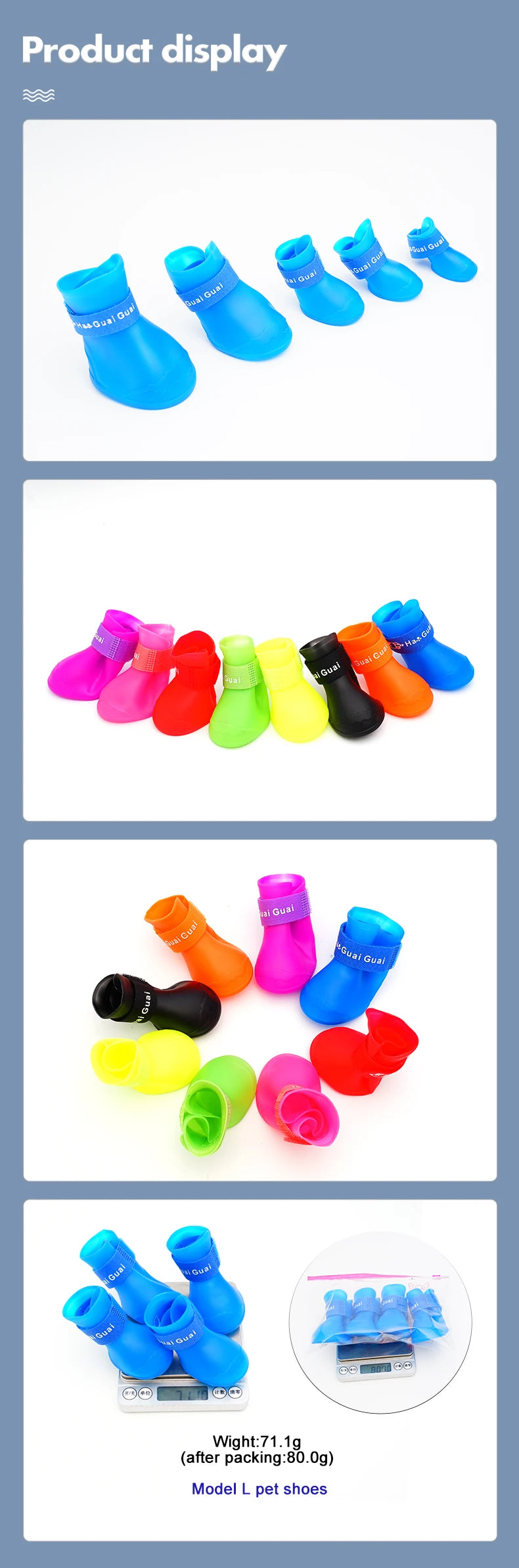 Chaussures de pluie en silicone pour animaux, anti-salissures, antidérapantes, imperméables, souples, pour petits chiens, chats et Teddy.
