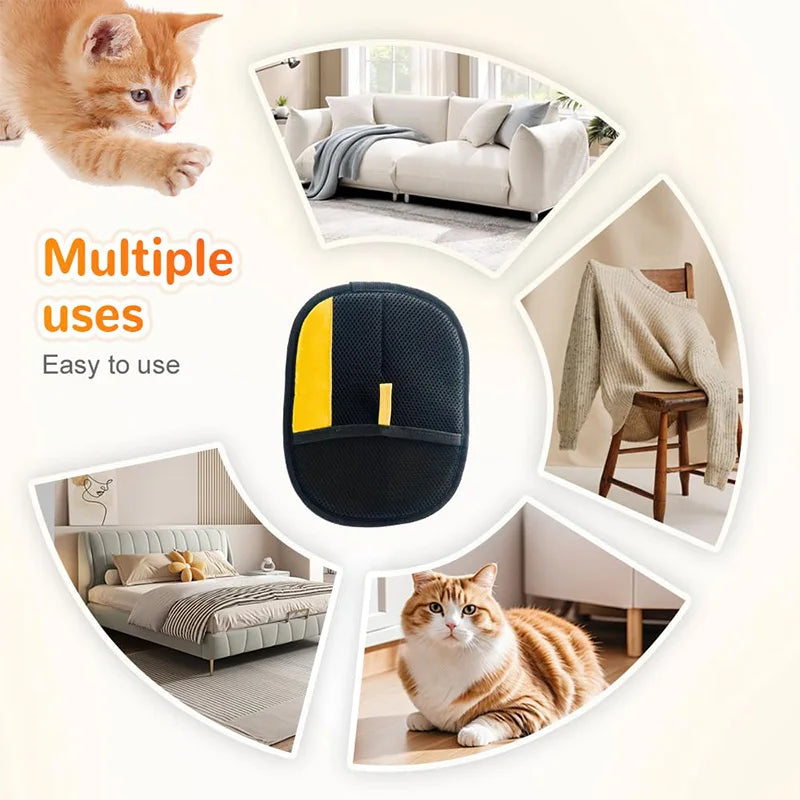 Pet Hair Cleaning and Collection Gloves Pet Double-Sided Multi-Functional Grooming Glove Tool Reduce the Pressure of Pet Ownership