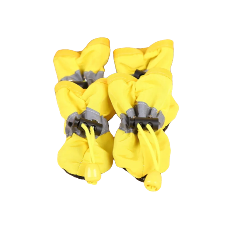 Lot de 4 chaussures imperméables pour chien : bottines de pluie antidérapantes pour petits chiens, chiots et chats, accessoires pour pattes d'animaux