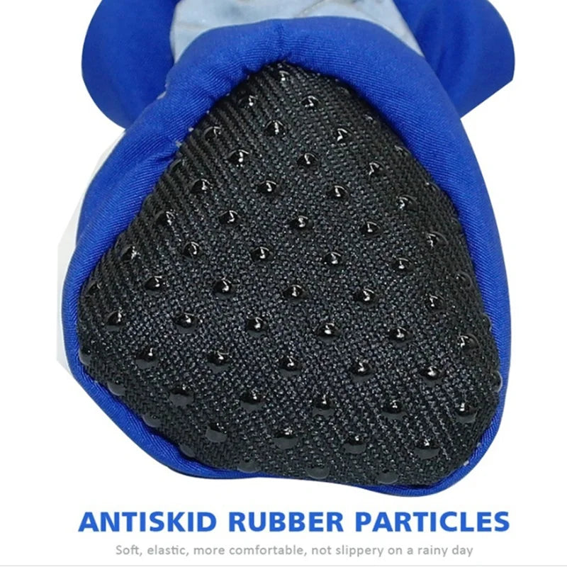 Lot de 4 chaussures imperméables pour chien : bottines de pluie antidérapantes pour petits chiens, chiots et chats, accessoires pour pattes d'animaux