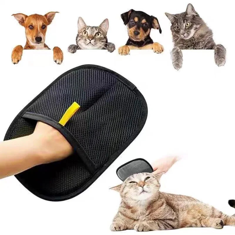 Pet Hair Cleaning and Collection Gloves Pet Double-Sided Multi-Functional Grooming Glove Tool Reduce the Pressure of Pet Ownership