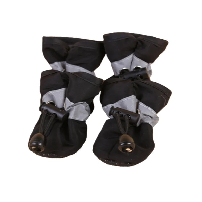 Lot de 4 chaussures imperméables pour chien : bottines de pluie antidérapantes pour petits chiens, chiots et chats, accessoires pour pattes d'animaux