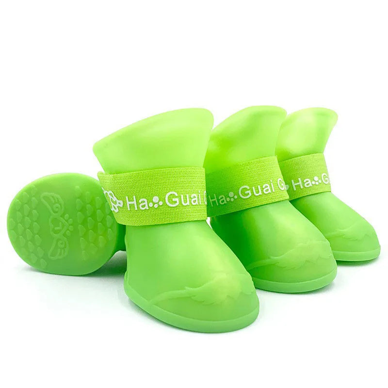 Chaussures de pluie en silicone pour animaux, anti-salissures, antidérapantes, imperméables, souples, pour petits chiens, chats et Teddy.