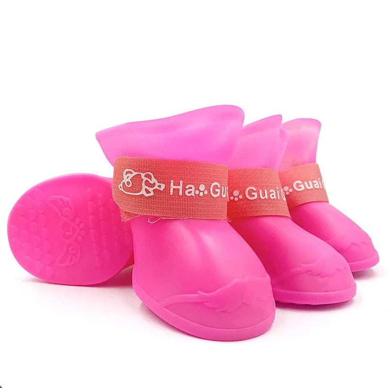 Chaussures de pluie en silicone pour animaux, anti-salissures, antidérapantes, imperméables, souples, pour petits chiens, chats et Teddy.
