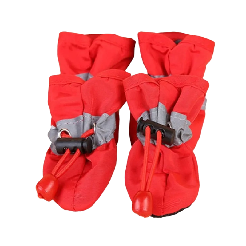 Lot de 4 chaussures imperméables pour chien : bottines de pluie antidérapantes pour petits chiens, chiots et chats, accessoires pour pattes d'animaux