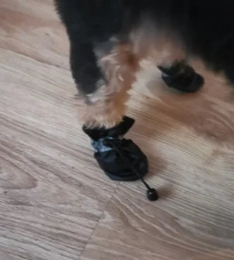 Lot de 4 chaussures imperméables pour chien : bottines de pluie antidérapantes pour petits chiens, chiots et chats, accessoires pour pattes d'animaux