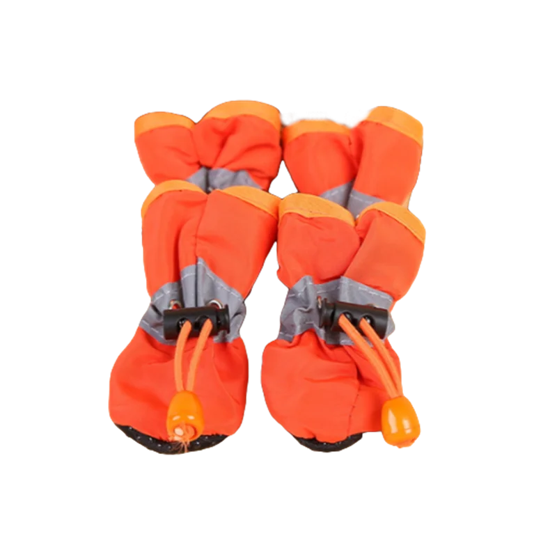 Lot de 4 chaussures imperméables pour chien : bottines de pluie antidérapantes pour petits chiens, chiots et chats, accessoires pour pattes d'animaux
