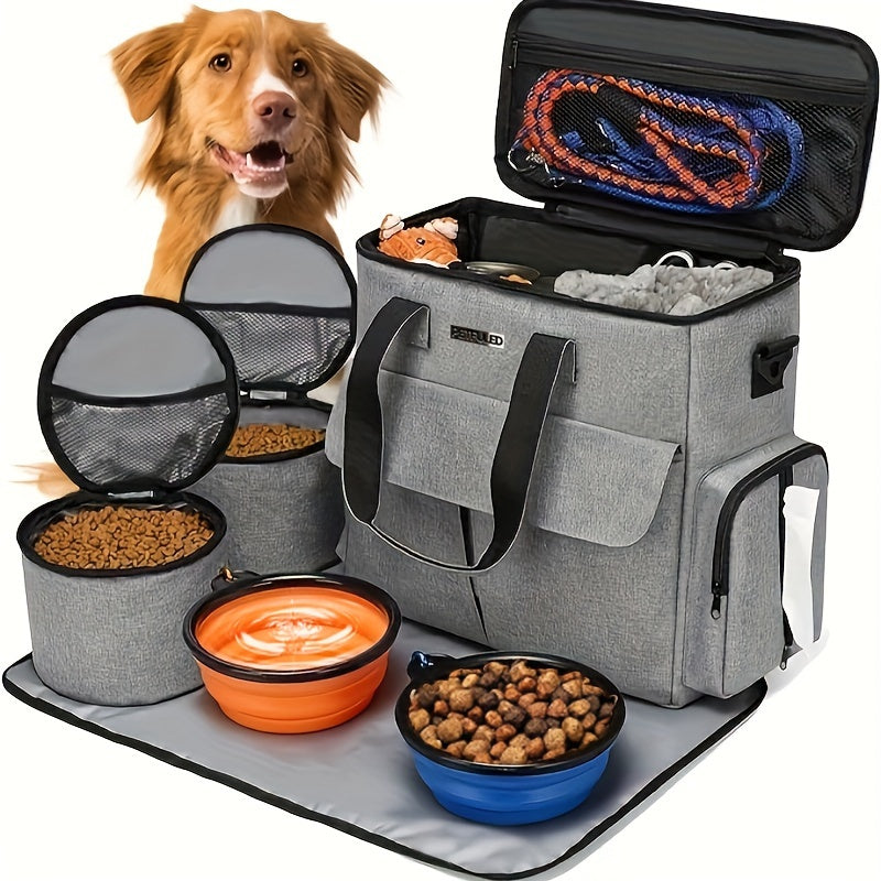 Pet Travel Bag Airline Approved with Bowls & Containers-0