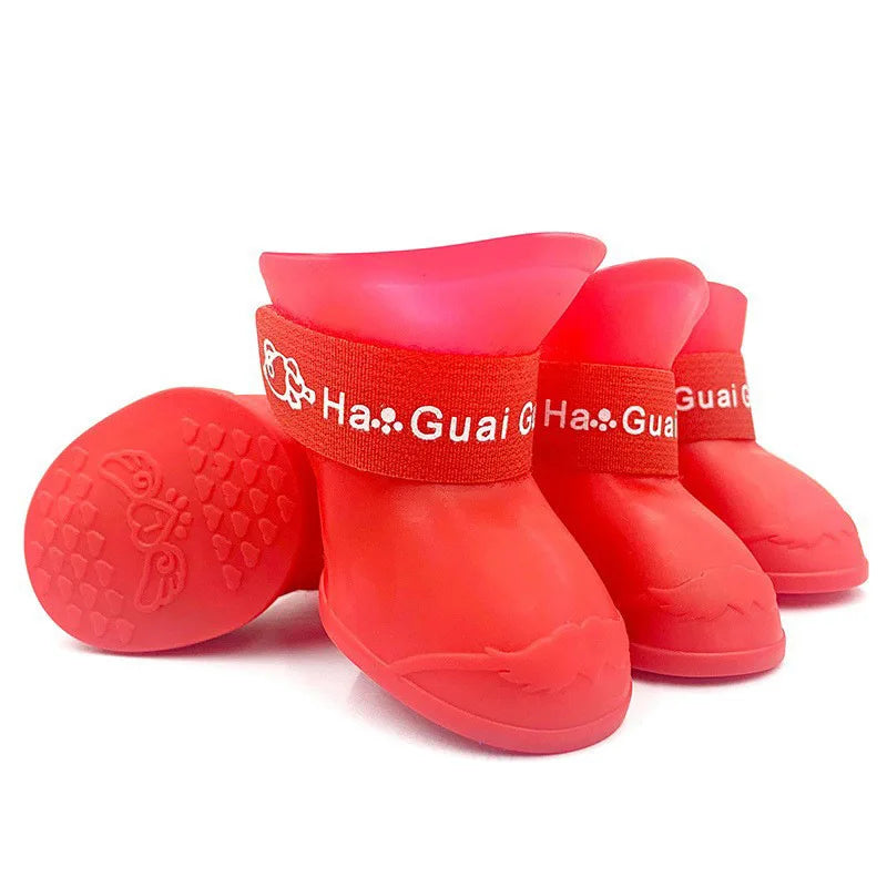 Chaussures de pluie en silicone pour animaux, anti-salissures, antidérapantes, imperméables, souples, pour petits chiens, chats et Teddy.