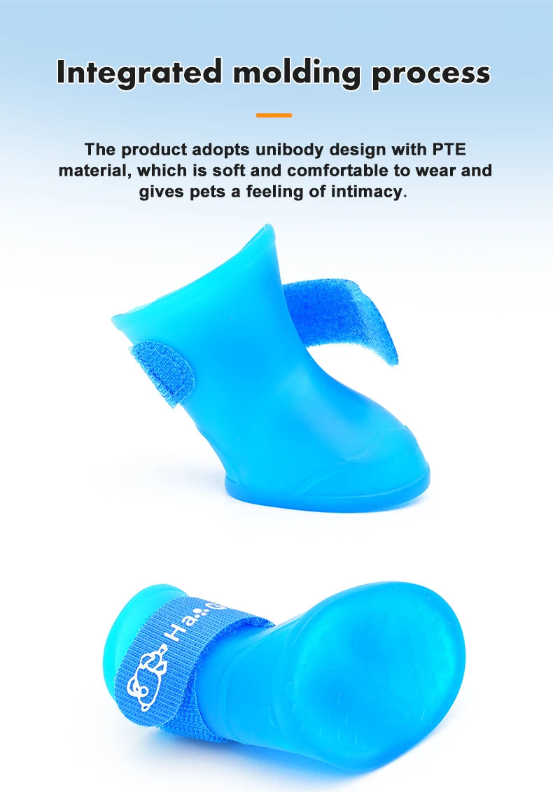 Chaussures de pluie en silicone pour animaux, anti-salissures, antidérapantes, imperméables, souples, pour petits chiens, chats et Teddy.