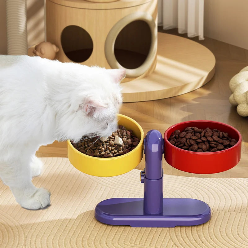 Artigos para animais: Taças para gatos/taças para água, taças para cães, taças para animais anti-queda, altura ajustável.