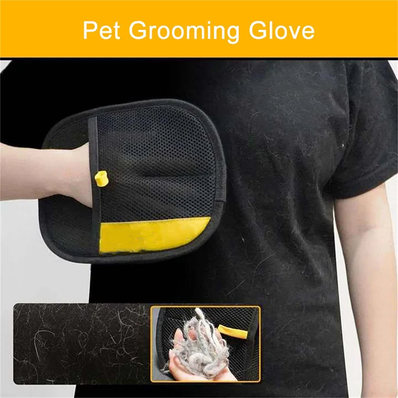 Pet Hair Cleaning and Collection Gloves Pet Double-Sided Multi-Functional Grooming Glove Tool Reduce the Pressure of Pet Ownership