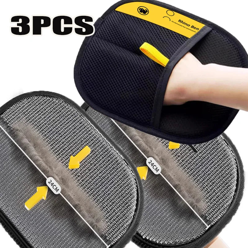 Pet Hair Cleaning and Collection Gloves Pet Double-Sided Multi-Functional Grooming Glove Tool Reduce the Pressure of Pet Ownership