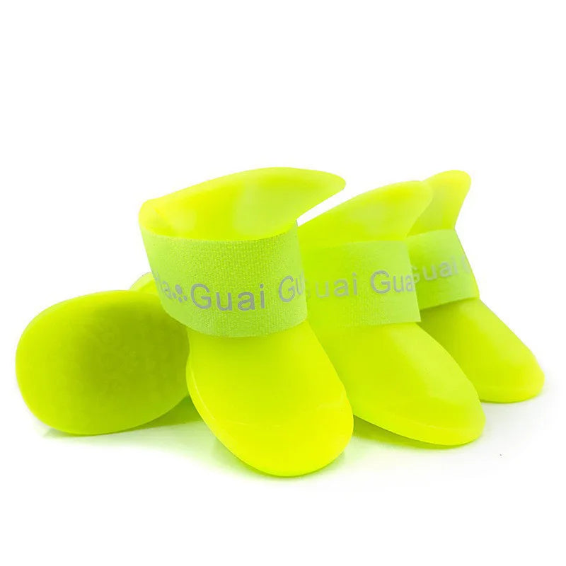 Chaussures de pluie en silicone pour animaux, anti-salissures, antidérapantes, imperméables, souples, pour petits chiens, chats et Teddy.